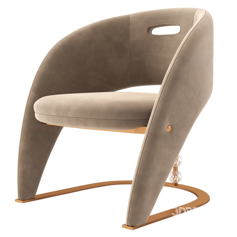 HomeDor Modern Luxury Beige Dining Chair Image 1