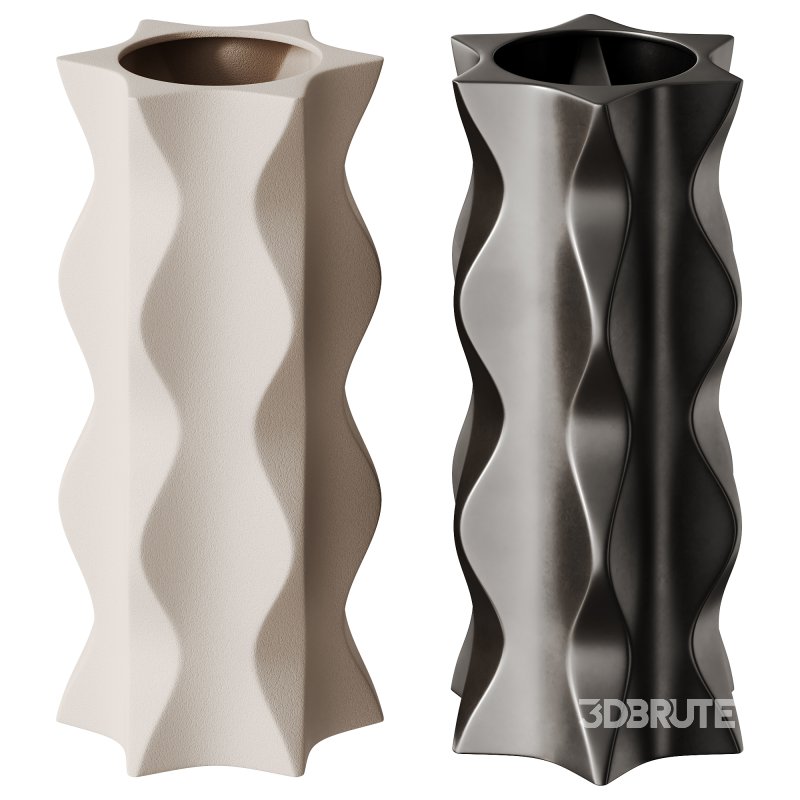 Ceramic Vase Ripple Series By The Feelter Image 1