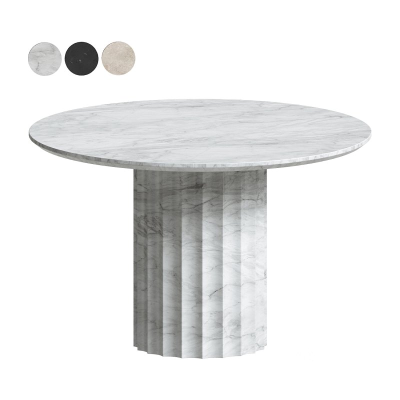 Danae Round Stone Dining Table Image 2