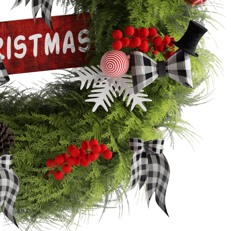 Decorative Snowman Wearth Christmas Set Image 4