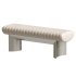 Visionnaire Kloster Beige Leather And Glossy Steel Bench - Thumbnail 1