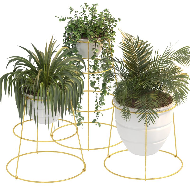 Golden Metal Standing Plant Image 5