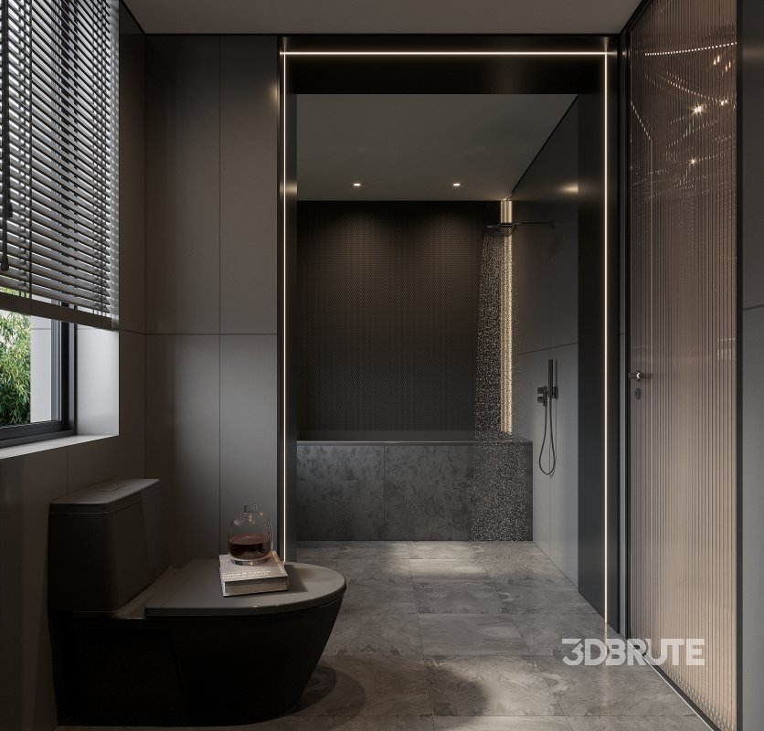 modern bedroom and bathroom Image 5