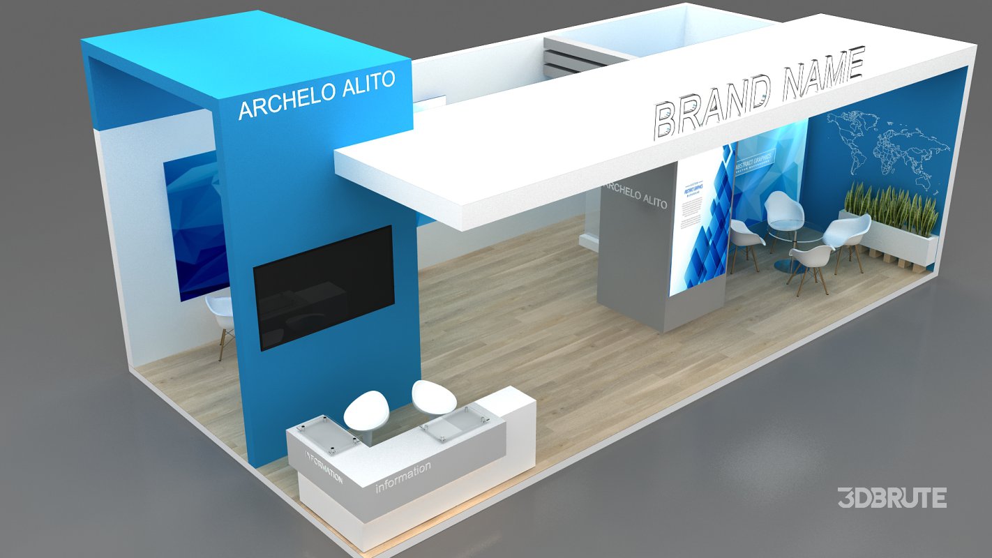 3d model exhibition stand Image 5