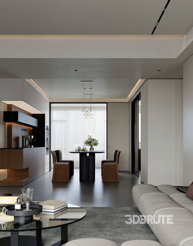 Modern living room dining room Image 2