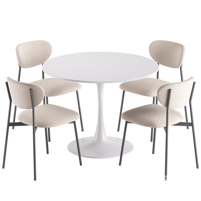 Evan Chair and Tulip Table Image 2