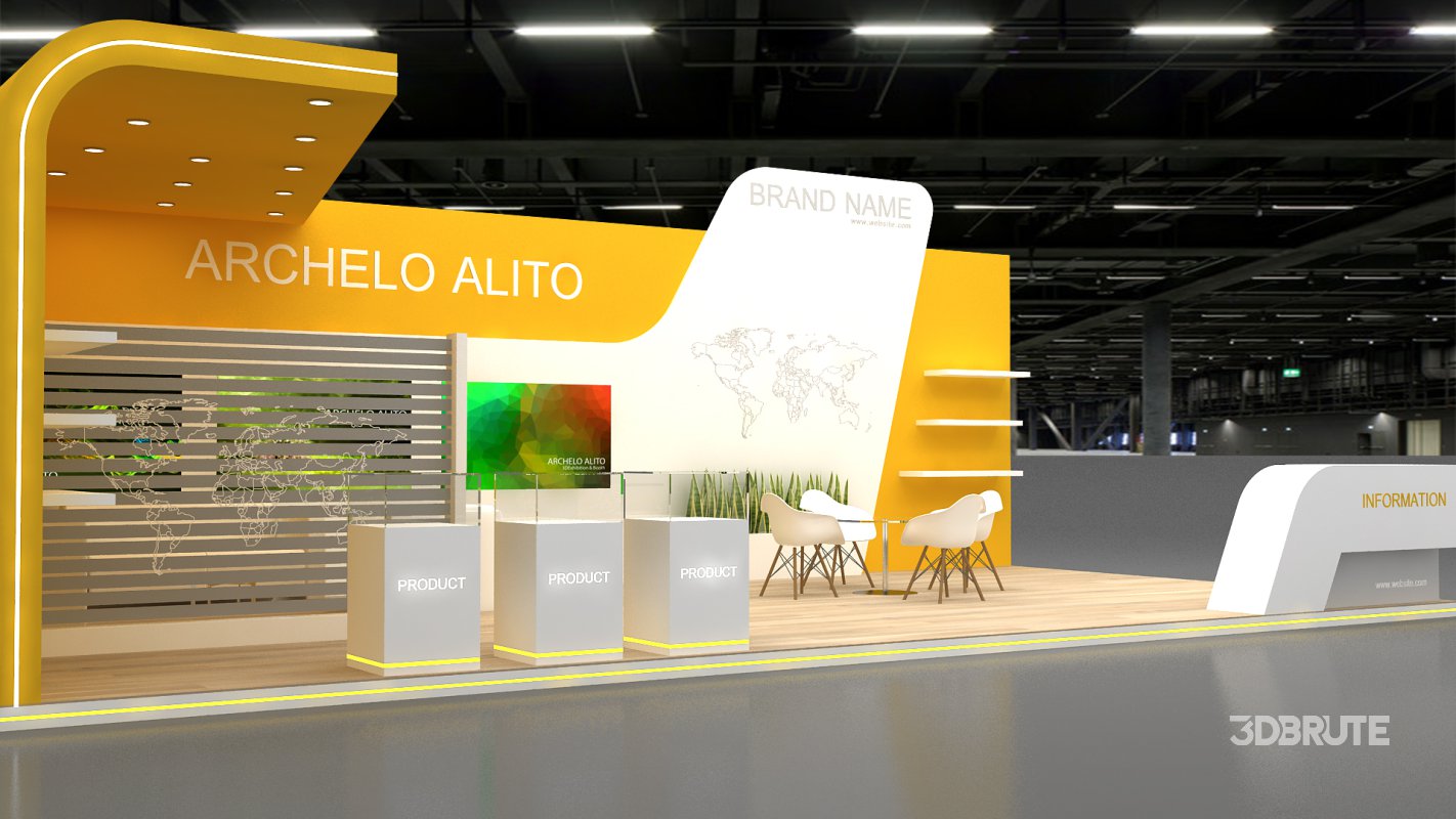 3d exhibition booth stand Image 1