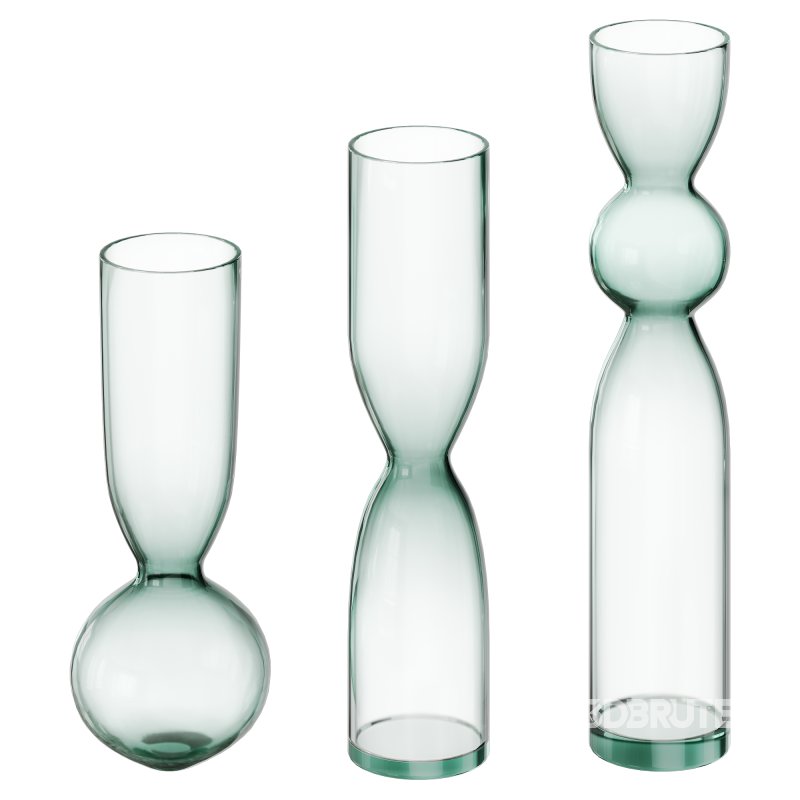 Canopy Trio Recycled Glass Vases Set by West Elm Image 1