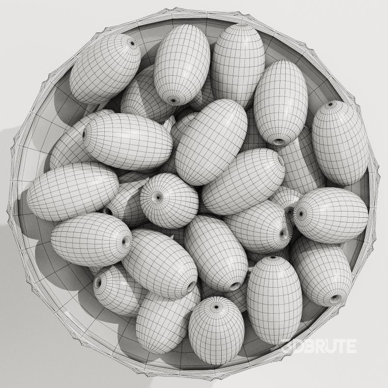 Low Glass Bowl Centerpiece with Olives Image 4