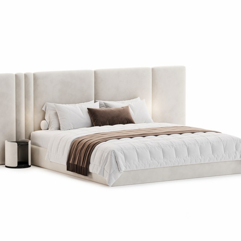 Clerigos Beige Double Bed Image 2
