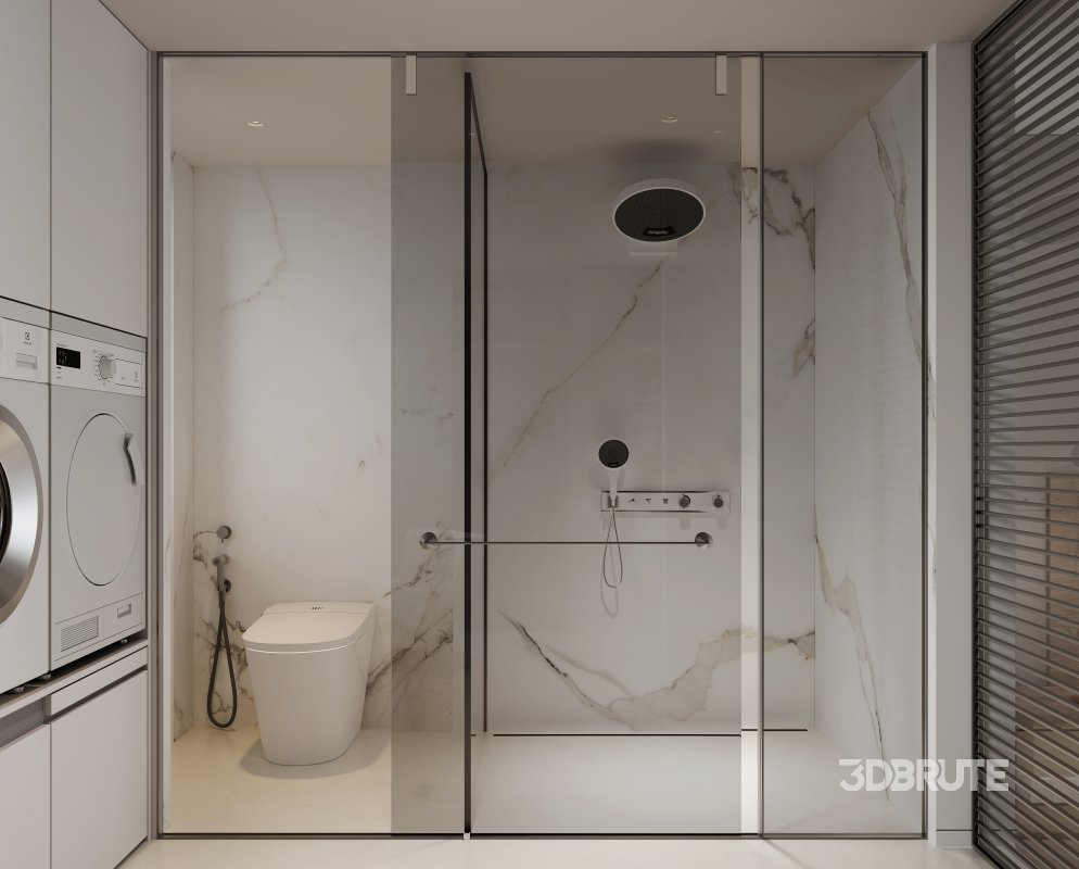 Modern bedroom and dressing room Image 6