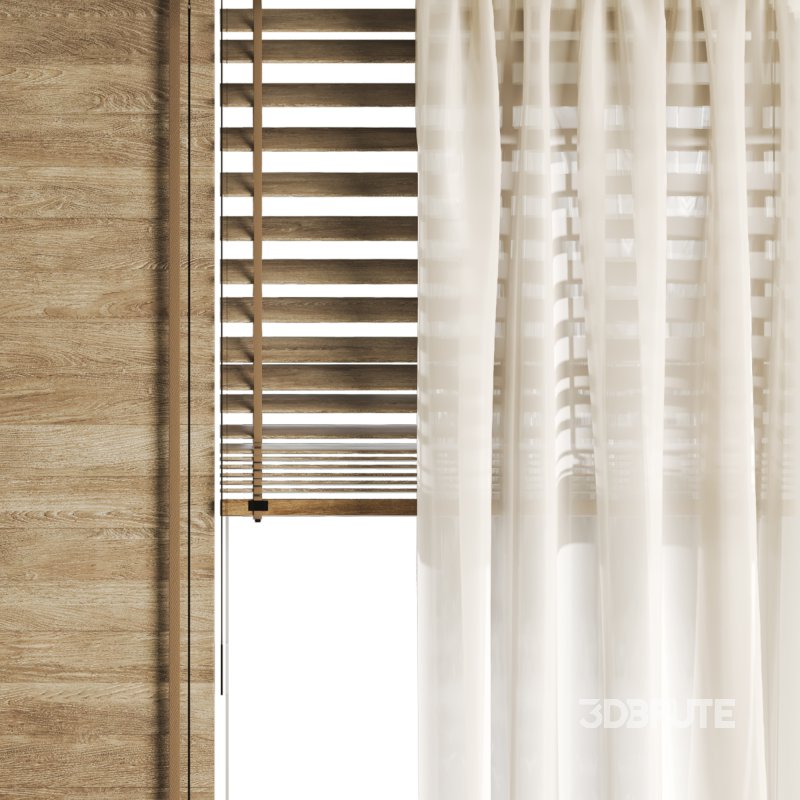 Silk and Wooden Blinds Set 037 Image 4