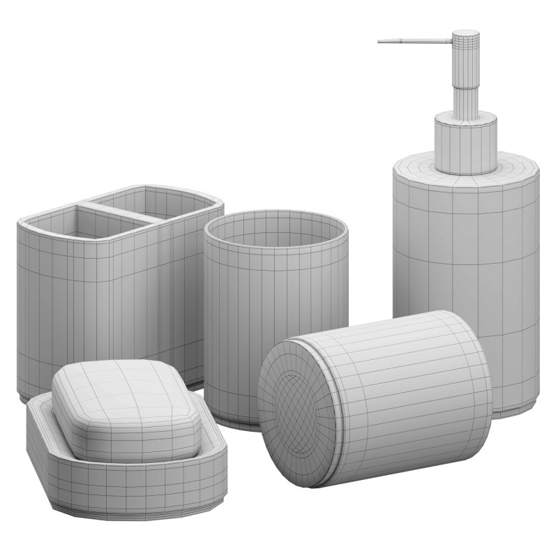 5 Piece Bathroom Counter Top Accessory Set Image 6