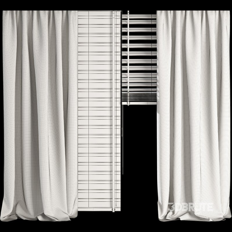 Silk and Wooden Blinds Set 037 Image 5