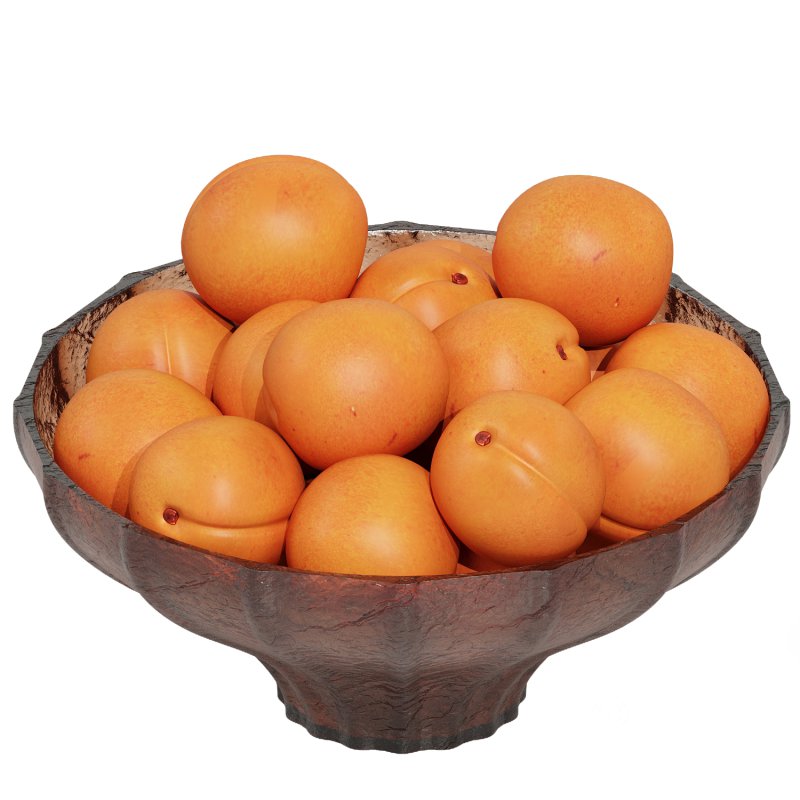 Low Glass Bowl Centerpiece with Apricots Image 2