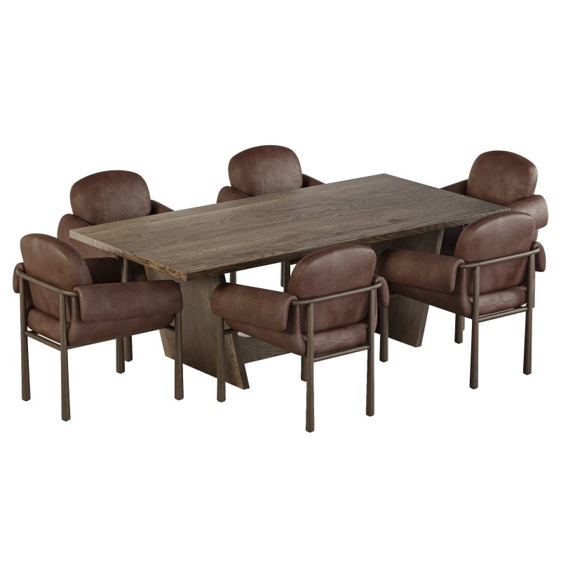 Oila dining chair and Pryor Dining Table Image 8
