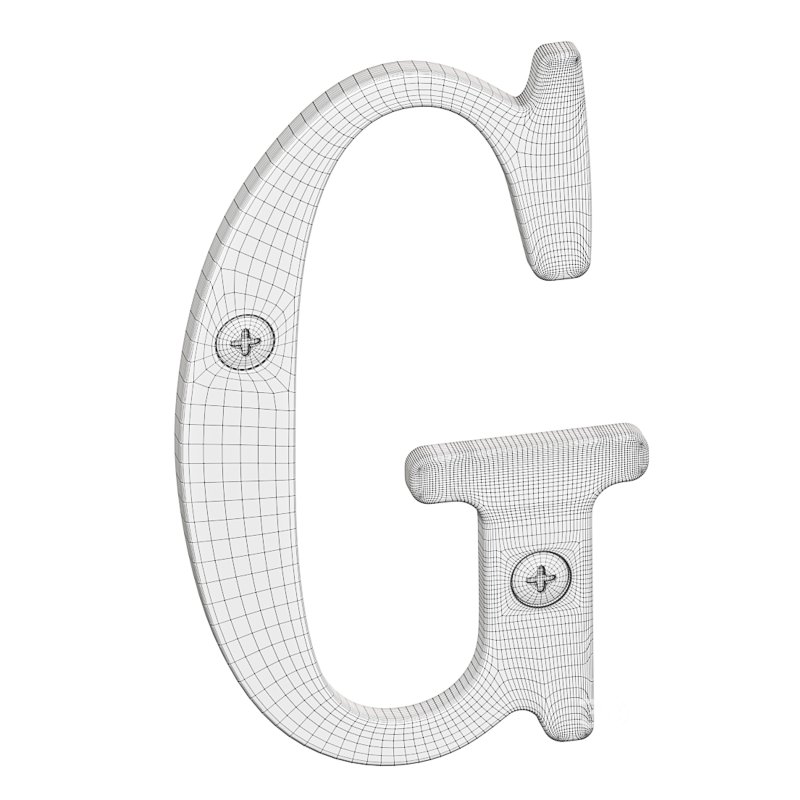 Letter G House Letters Solid Bright Brass Image 6