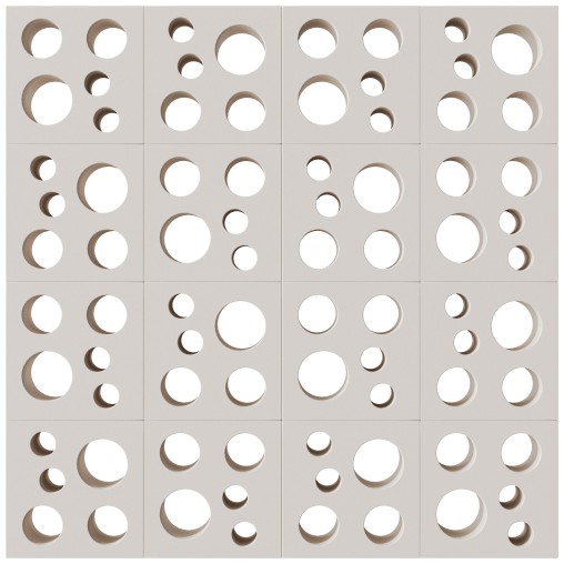Modular Wall 06 Circlet White by Tesselle