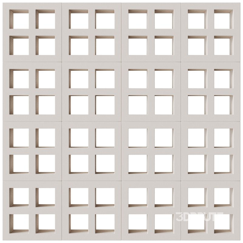 Modular Wall 07 Foursquare White by Tesselle Image 1