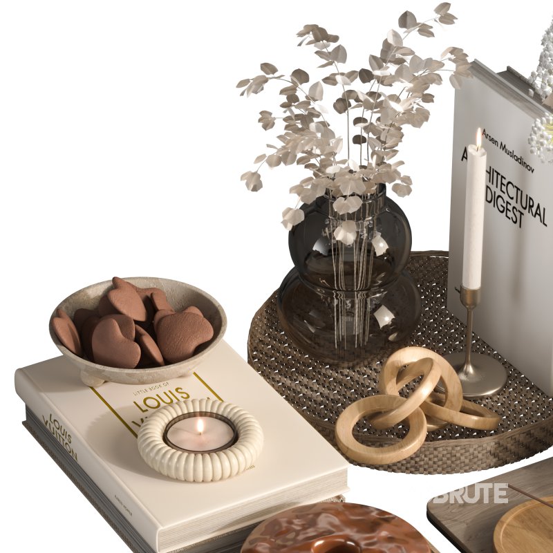 Decorative Set with Apples and Flowers 03 Image 3