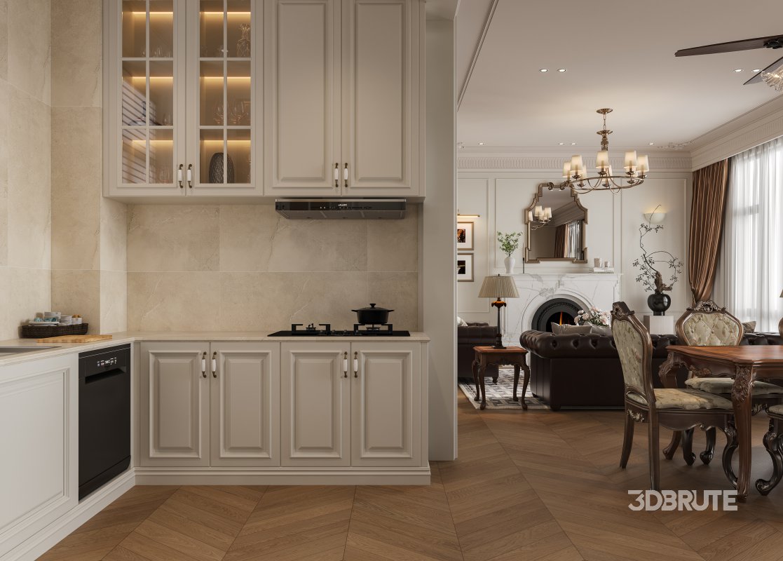 Luxurious classic living room and dining room Image 8