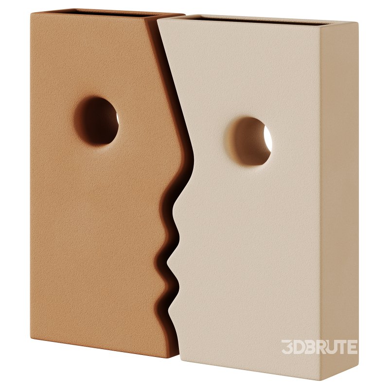 Ceramic Vase Portrait Twins By The Feelter Image 2