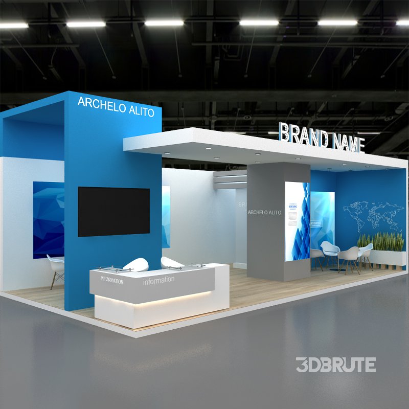 3d model exhibition stand Image 8