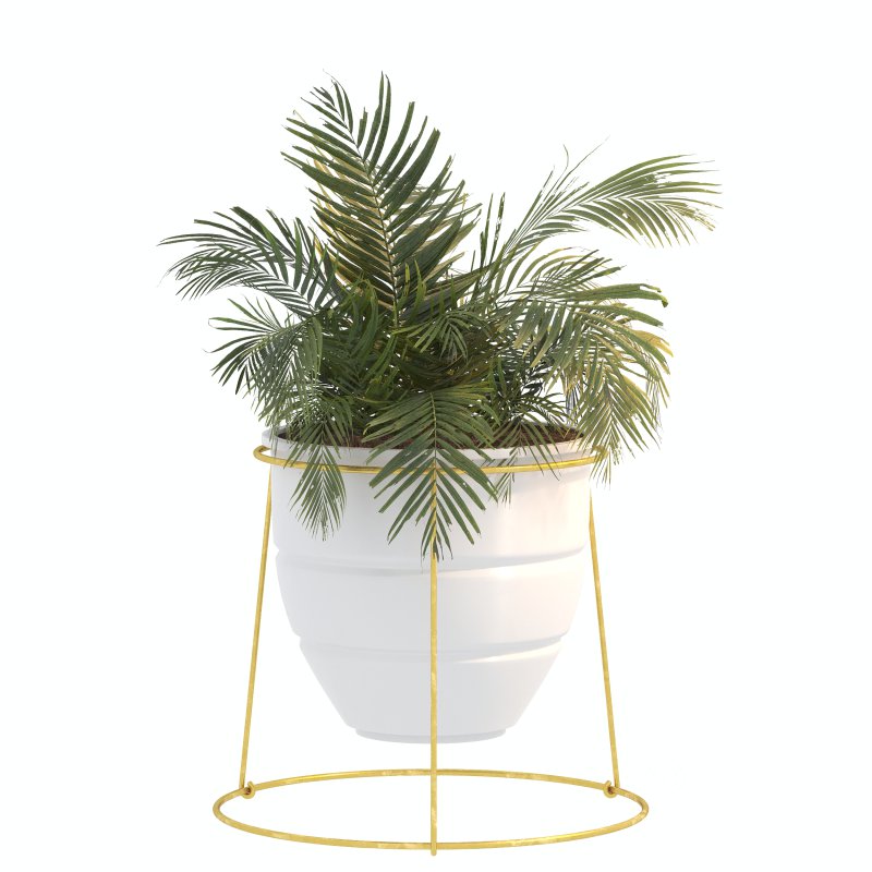 Golden Metal Standing Plant Image 3