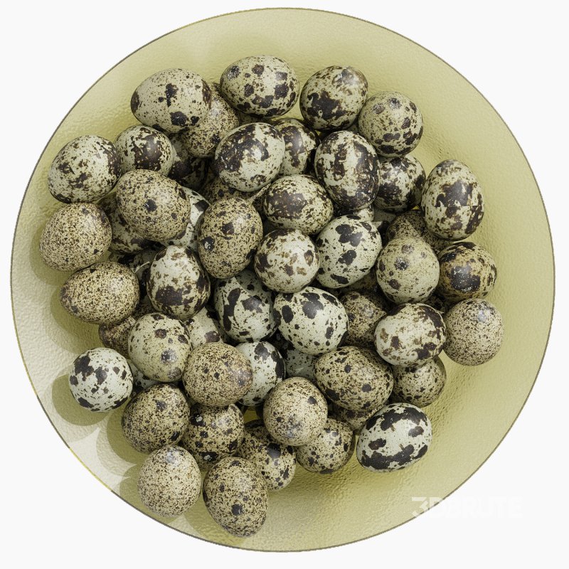 Low Glass Bowl Centerpiece with Qauil eggs Image 2