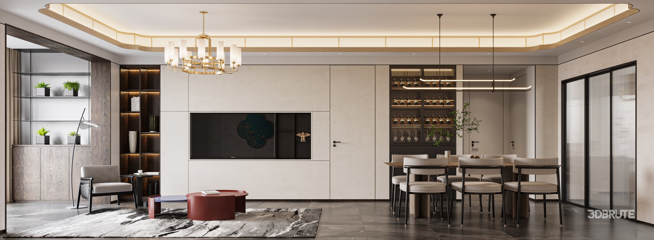 Chinese Living Room Dining Room Image 3