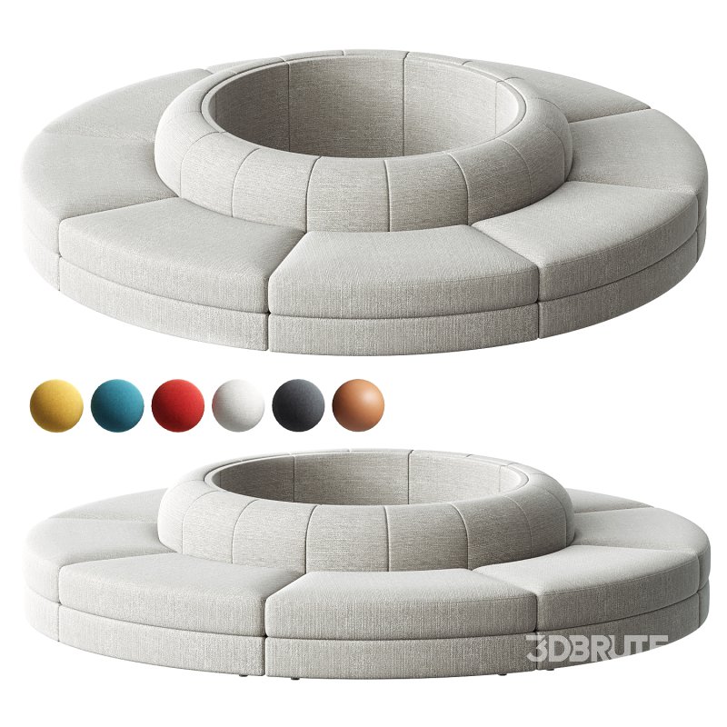Maura Modular Convex Circle Sectional Image 3
