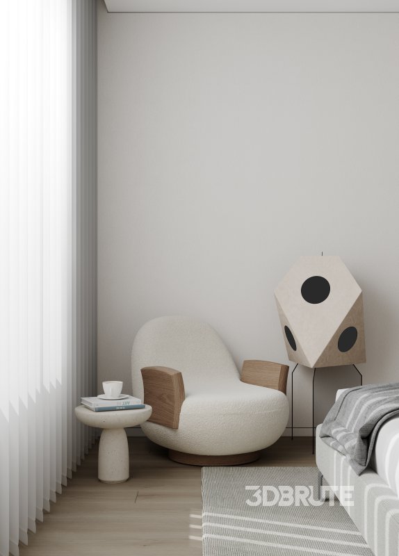 Modern bedroom and dressing room Image 7