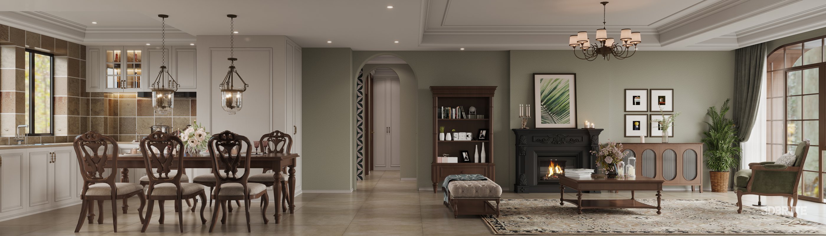 American Living Room Dining Room Image 1