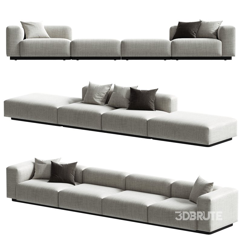 Soft Modular Sofa Linear set Image 3