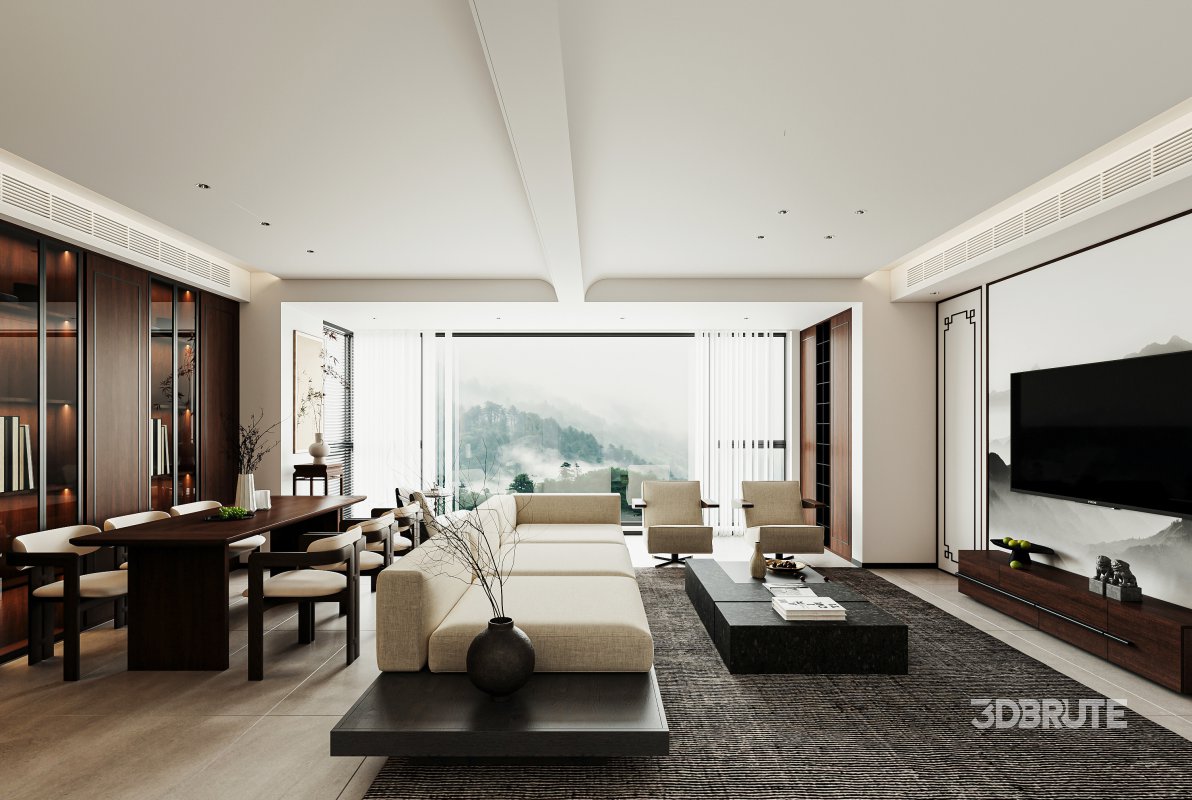 Chinese Living Room Dining Room Image 1