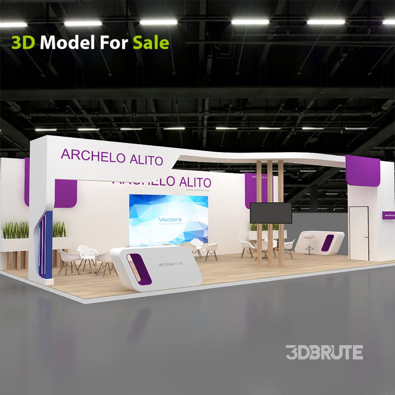 3d exhibition booth stand Image 4