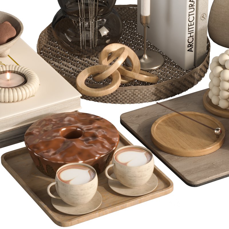 Decorative Set with Apples and Flowers 03 Image 4