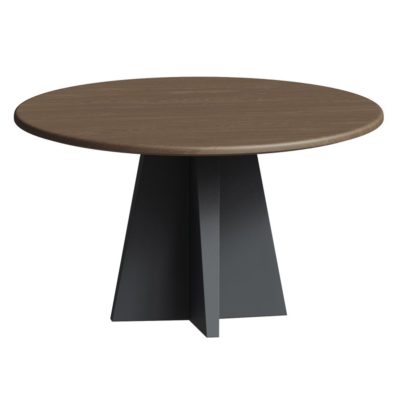 Jacob Round Dining Table with Vertex Base in Flax Image 4