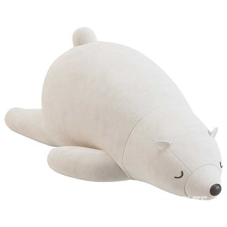 Sleeping Polar Bear Plush Toy Image 2