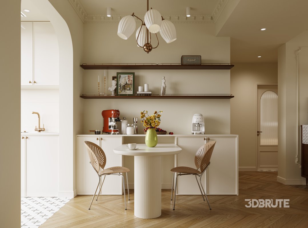 Luxurious living room and dining room kitchen Image 1