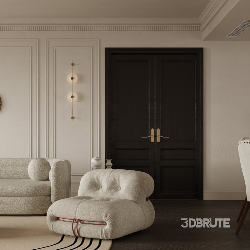 Luxurious living room and dining room Image 4