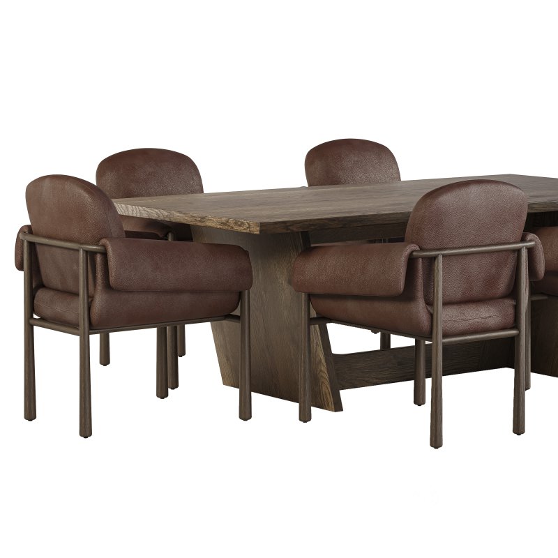 Oila dining chair and Pryor Dining Table Image 6