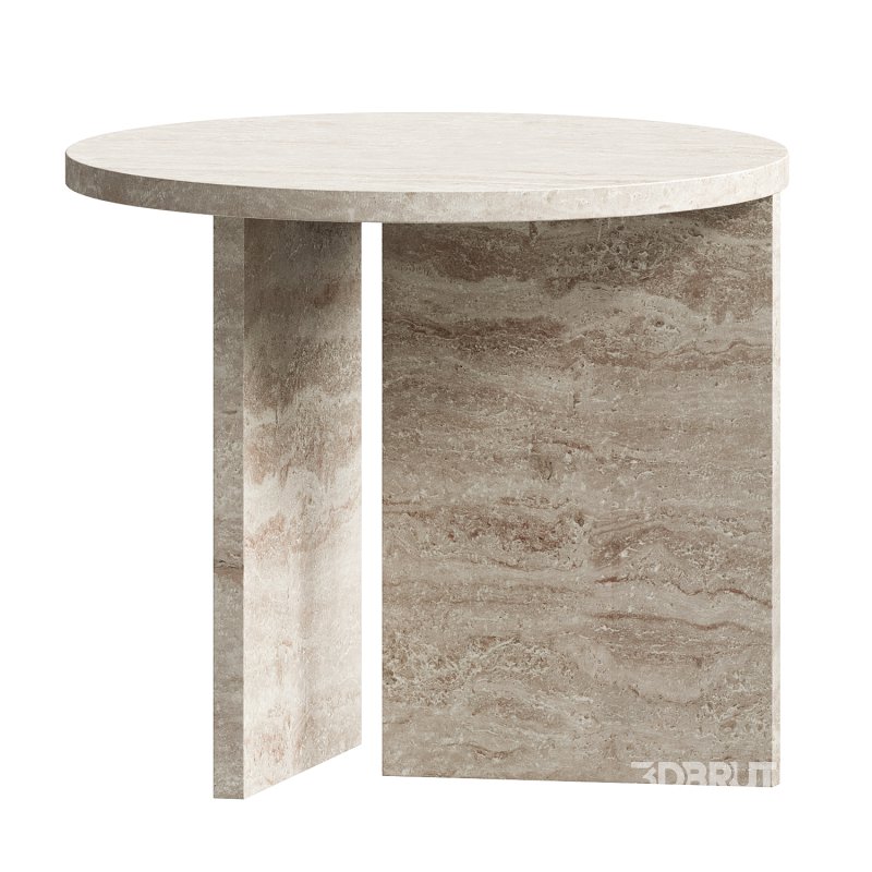 Lebanto Kyushu White Carrara Side Table Image 3