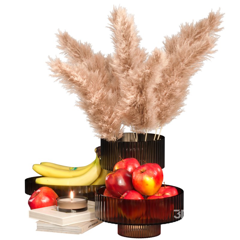 Decorative Set with Fruits and Flowers 04 Image 2