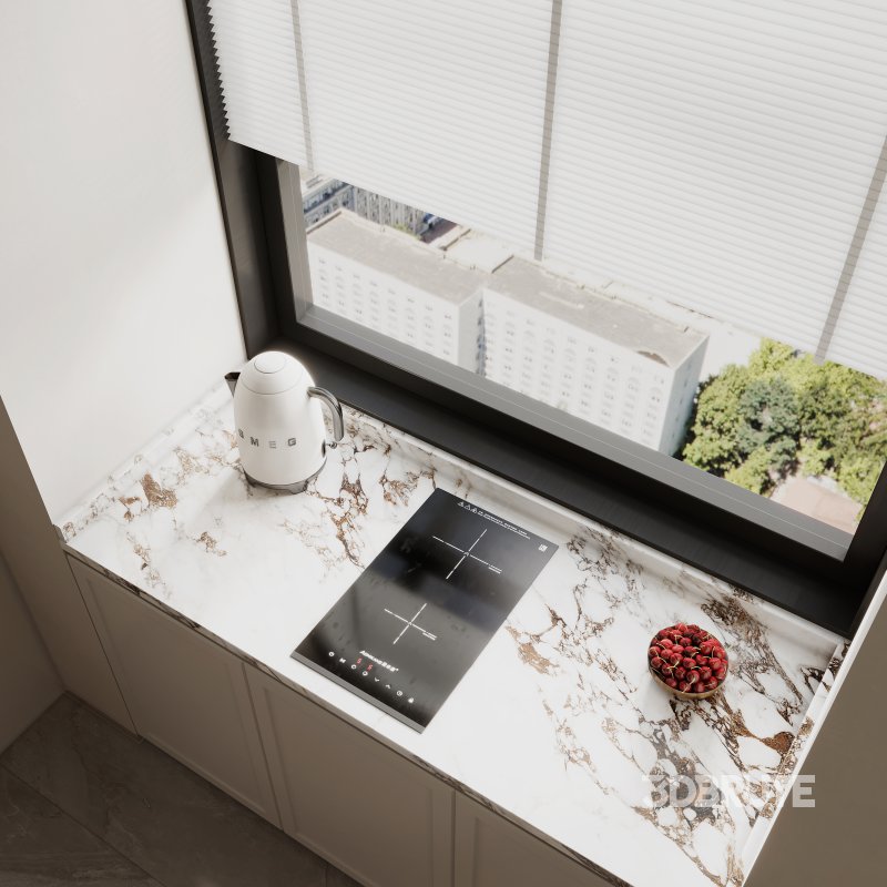 Modern living room and dining room interior scene Image 5