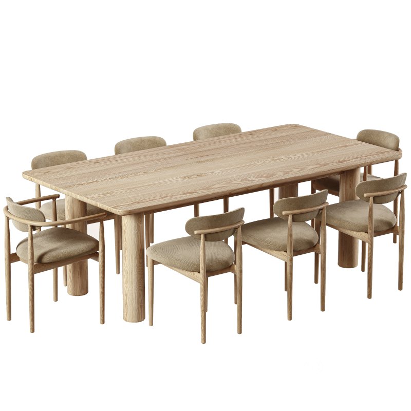 Edison Dining Chair and Branton Extendable Dining Table Image 2