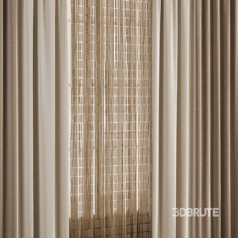 Silk and Wooden String Curtain 056 Image 4