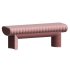 Visionnaire Kloster Beige Leather And Glossy Steel Bench - Thumbnail 3