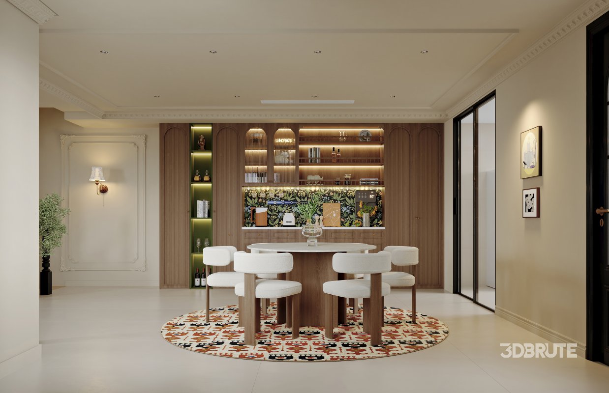 Luxurious living room and dining room Image 1