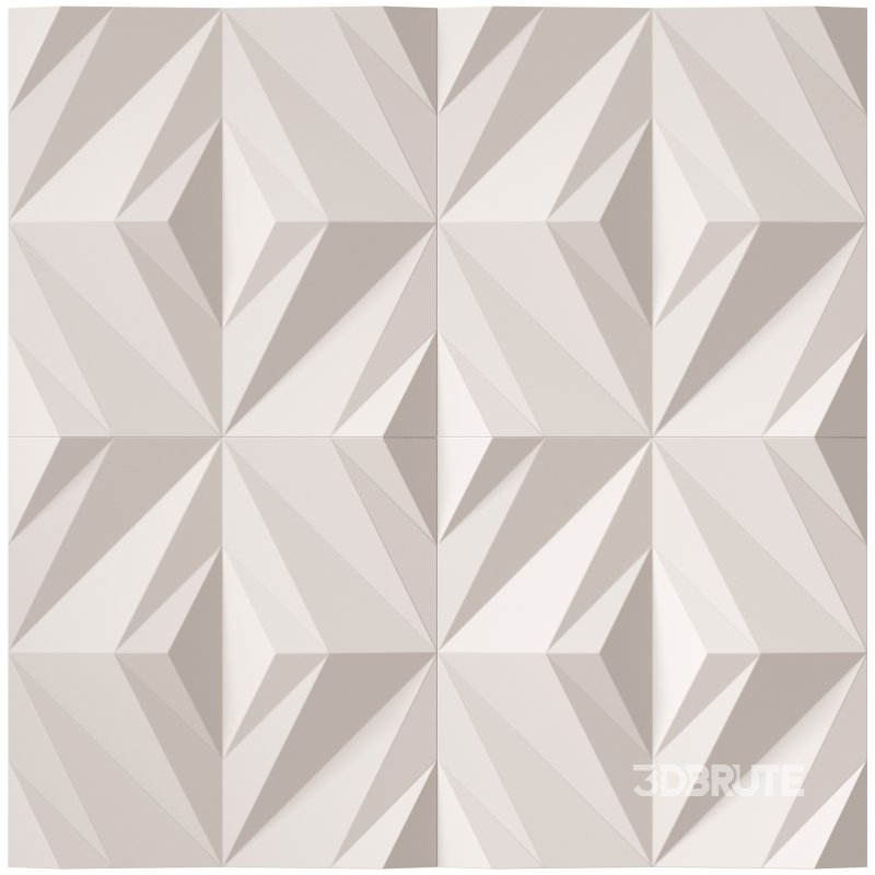 3D panel “Large Rhombs” by Gesso 3d Image 1